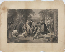 Load image into Gallery viewer, Christian Schussele, after. Home on a Furlough. Engraving by John Sartain. 1864.