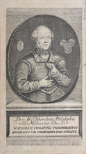 Load image into Gallery viewer, Johann Georg Mentzel. Portrait of Paracelsus. Engraving. XVIII C.