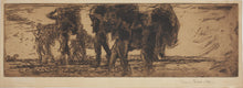 Load image into Gallery viewer, Frank Brangwyn. Procession of Peasants with Baskets. Etching. Early XX C.