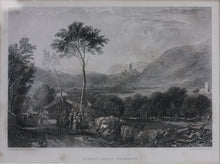 Load image into Gallery viewer, Joseph Mallord William Turner, after. Hornby Castle, Yorkshire. Engraving by William Radclyffe. 1822 (circa).