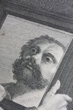 Load image into Gallery viewer, Portrait of Michelangelo Merisi da Caravaggio. Etching by Henri Simon Thomassin. 1742.