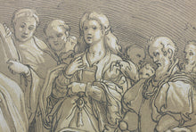 Load image into Gallery viewer, Federico Zuccaro, after. Emperor Henry IV at the Feet of Pope Gregory VII. Engraving by Anne Claude Philippe de Tubières, Comte de Caylus. 1742.