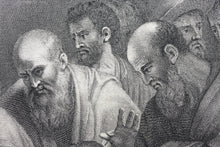 Load image into Gallery viewer, Michelangelo da Caravaggio, after. Death of the Virgin. Engraving by Simon Vallée. 1742.