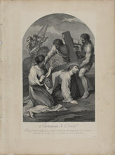 Load image into Gallery viewer, Andrea Sacchi, after. Carrying the Cross. Engraving by Simon Vallée. 1742.