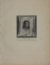 Load image into Gallery viewer, Domenico Fetti, after. Holy Face. Engraving by Charles Simonneau. 1742.