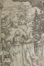 Load image into Gallery viewer, Albrecht Dürer, after. The Visitation. Engraving by Marcantonio Raimondi. Probably late 18th to early 19th century impression.