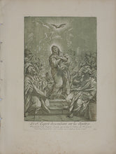 Load image into Gallery viewer, Giovanni Battista Lenardi, after. The Pentecost. Engraving by Anne Claude de Caylus. 1742.