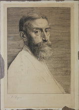 Load image into Gallery viewer, Alphonse Legros. Portrait de E.-J. Poynter. Etching and drypoint. ca. 1877.