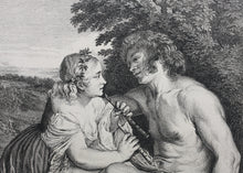 Load image into Gallery viewer, Titian, after. Human Life. Engraving by Simon François Ravenet I. 1742.