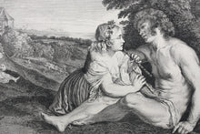 Load image into Gallery viewer, Titian, after. Human Life. Engraving by Simon François Ravenet I. 1742.