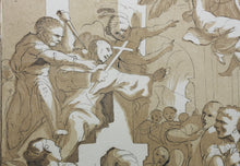 Load image into Gallery viewer, Pietro Testa, after. Martyrdom of St Angelo. Engraving by Anne Claude de Caylus. 1742.