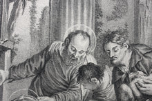 Load image into Gallery viewer, Paolo Veronese, after. Adoration of the shepherds. Engraving by Louis Jacob. 1742.