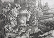 Load image into Gallery viewer, Jacopo Bassano, after. Diana and Actaeon. Engraving by Étienne Fessard. 1742.