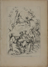 Load image into Gallery viewer, Giacinto Brandi, after. Sick people invoking a holy bishop. Etching by Anne Claude de Caylus. 1742.