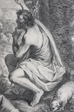 Load image into Gallery viewer, Pier Francesco Mola, after. Preaching of St John. Engraving by Jacques Philippe Le Bas. 1742.