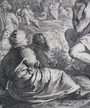 Load image into Gallery viewer, Pier Francesco Mola, after. Preaching of St John. Engraving by Jacques Philippe Le Bas. 1742.