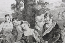 Load image into Gallery viewer, Bonifazio Veronese, after. Moses brought before Pharaoh's daughter. Engraving by Pierre Aveline. 1742.