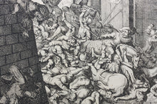 Load image into Gallery viewer, Jan Luyken, after. The French Fury in Antwerp, 1583. Etching by Gaspar Bouttats. C. 1687.