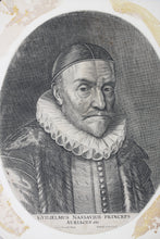 Load image into Gallery viewer, Michiel Jansz. Mierevelt, after. Portrait of William I, Prince of Orange. Engraving. Late XVII C.