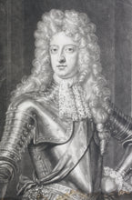 Load image into Gallery viewer, Sir Godfrey Kneller, after. Portrait of His Royal Highness George Prince of Denmark. Mezzotint by John Smith. C. 1700.