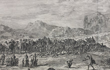 Load image into Gallery viewer, Jan Luyken. Jacob meets Esau. Genesis XXXIII. Etching. First half of XVIII C.