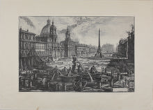 Load image into Gallery viewer, Giovanni Battista Piranesi, after. View of the Piazza Navona above the Ruins of the Circus Agonalis. Reprint. XX C.