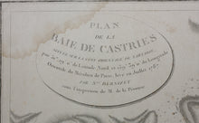 Load image into Gallery viewer, La Pérouse, after. Plan of the Baie de Castries, Russia. Engraving map. 1797.