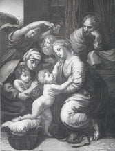Load image into Gallery viewer, Raphael, after. Gérard Edelinck, after. The Holy Family of Francis I. Lithograph by Collette & Sanson. C. 1844.