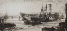 Load image into Gallery viewer, Francis Seymour Haden, after. Breaking up of the Agamemnon. Etching by Auguste Barry. 1880.