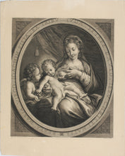 Load image into Gallery viewer, Antonio Correggio, after. Madonna del Latte. Engraving by Nicolas Bazin. 1648-1710.