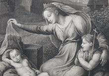 Load image into Gallery viewer, Raphael, after. André Dutertre, after. Silence of the Holy Virgin. Engraving by Jean Baptiste Louis Massard. 1803 - 1815.