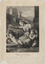 Load image into Gallery viewer, Raphael, after. André Dutertre, after. Silence of the Holy Virgin. Engraving by Jean Baptiste Louis Massard. 1803 - 1815.