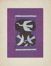 Load image into Gallery viewer, Georges Braque. Three Birds on Purple Background. Lithograph. 1964.