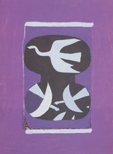 Load image into Gallery viewer, Georges Braque. Three Birds on Purple Background. Lithograph. 1964.