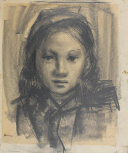 Load image into Gallery viewer, John Cornish. Nanna. Pencil Portrait of a Young Girl. 1938.