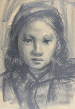 Load image into Gallery viewer, John Cornish. Nanna. Pencil Portrait of a Young Girl. 1938.