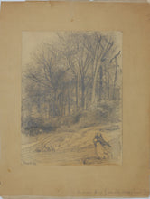 Load image into Gallery viewer, George Inness, attributed to. In the woods. Pencil drawing. 1883.