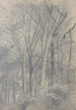Load image into Gallery viewer, George Inness, attributed to. In the woods. Pencil drawing. 1883.