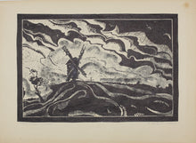 Load image into Gallery viewer, Feliks Dolgan. Old Windmill. Linocut. 1966.