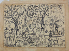 Load image into Gallery viewer, Emma B. King. Sintra Market. Mixed media. Late XIX/ Early XX C.