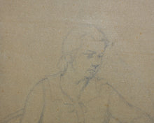 Load image into Gallery viewer, American realism. Female portrait. Graphite drawing. XX C.