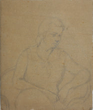 Load image into Gallery viewer, American realism. Female portrait. Graphite drawing. XX C.