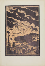 Load image into Gallery viewer, Feliks Dolgan. War. Parachutists. Linocut. Mid XX C.
