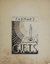 Load image into Gallery viewer, Jarman's Gifts. Ink and pen sketch of advertisement. 1935-36.