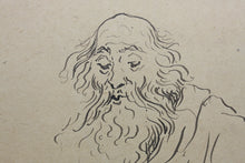 Load image into Gallery viewer, Frank T. Merrill. Grotesque sketches of Heads. Three pages. Pen, ink, and graphite. Mid XIX C.
