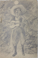 Load image into Gallery viewer, Serenader (Romancero). Homage to Federico García Lorca. Graphite drawing. XX C.