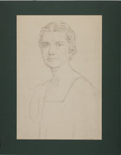 Load image into Gallery viewer, Roy Charles Gamble. Two female and one male portraits. Graphite, chalk, and pastel drawings. Mid XX C.