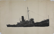 Load image into Gallery viewer, Steam Tug Boat. Ink, brush. Mid XX C.