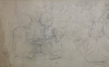 Load image into Gallery viewer, American Impressionism. At the Resort. Boys, girls and mothers enjoying leisure time at a resort. Sketches for murals. Watercolor and graphite. Early XX C.