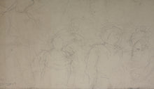 Load image into Gallery viewer, American Impressionism. At the Resort. Boys, girls and mothers enjoying leisure time at a resort. Sketches for murals. Watercolor and graphite. Early XX C.